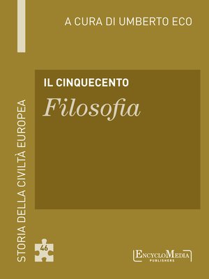 cover image of Il Cinquecento--Filosofia